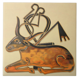 Azulejo De Cerâmica Touro Sagrado Egípcio 3D 3