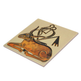 Azulejo De Cerâmica Touro Sagrado Egípcio 3D 3