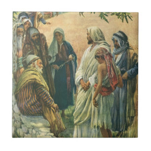 Azulejo De Cerâmica Trabalhando no Sabá, Religião Vintage