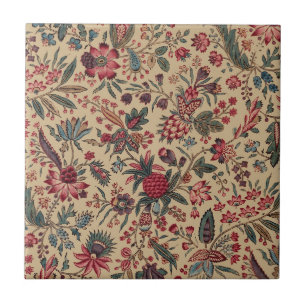 Azulejo De Cerâmica Trabalho de Agulha Antigo Floral para Móveis