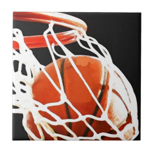 Azulejo De Cerâmica Trabalho de arte de basquetebol