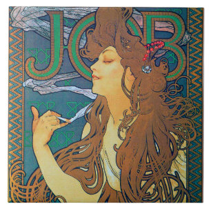 Azulejo De Cerâmica TRABALHO, Mucha