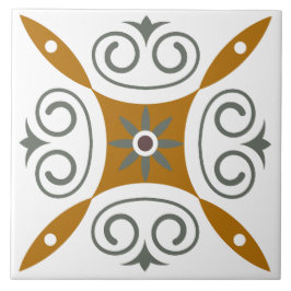 Azulejo De Cerâmica Tradicional típico marrom-mediterrânico italiano