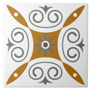 Azulejo De Cerâmica Tradicional típico marrom-mediterrânico italiano