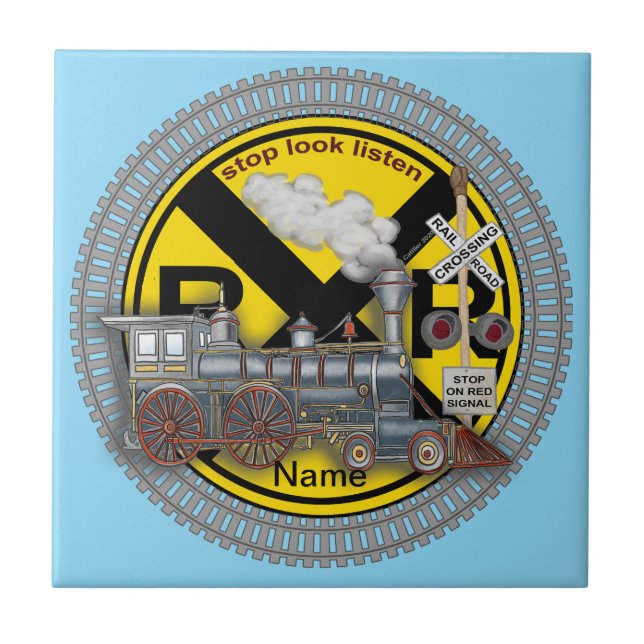 Azulejo De Cerâmica Train Crossing  (Frente)