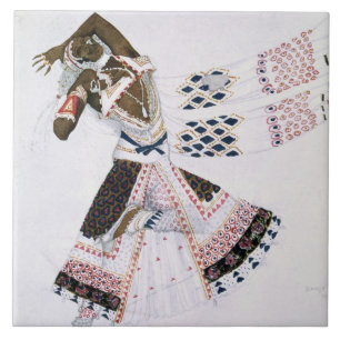 Azulejo De Cerâmica Traje o design de Le Dieu Azul, 1911 (cor