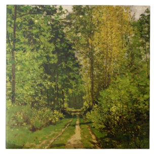 Azulejo De Cerâmica Trajeto arborizado de Claude Monet
