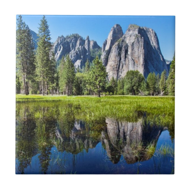 Azulejo De Cerâmica Tranquilidade em Yosemite (Frente)