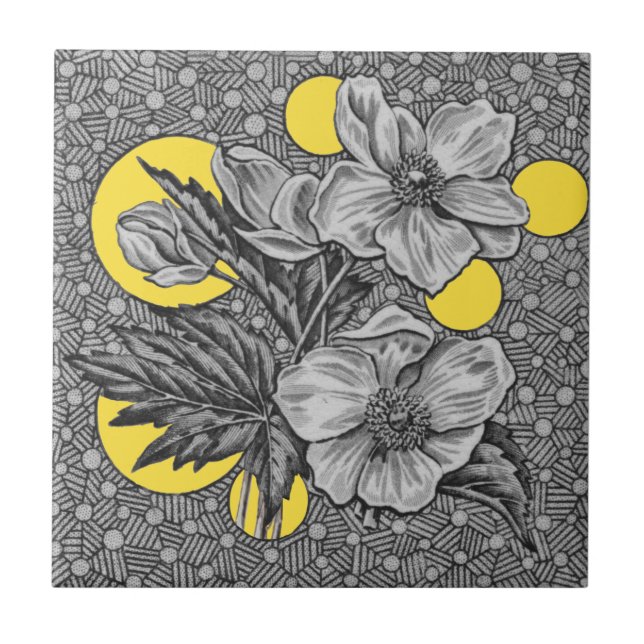 Azulejo De Cerâmica Transferware estético Sherwin & Cotton 1881 Repro (Frente)