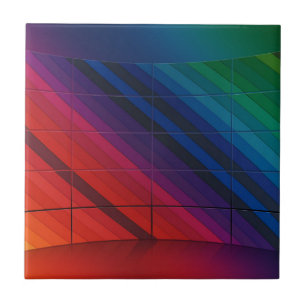 Azulejo De Cerâmica Transição Multicoloração Com Grade