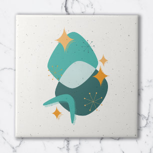 Azulejo De Cerâmica Travesseiro decorativo médio 17 da Era Atômica do