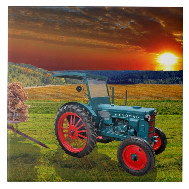 Azulejo De Cerâmica Trecker clássico Hanomag R22 (Frente)