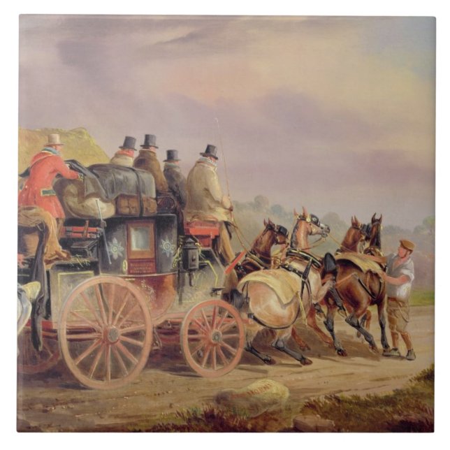Azulejo De Cerâmica Treinadores de correio na estrada: O "mercúrio" (Frente)