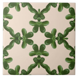 Azulejo De Cerâmica Treliça de Jade em Creme