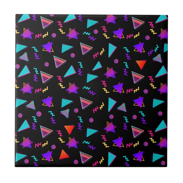 Azulejo De Cerâmica Trendy 80s Black (Frente)