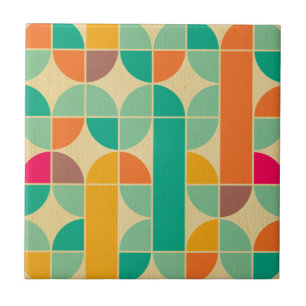 Azulejo De Cerâmica Trendy de multicores trendy 70 padrão retro diver