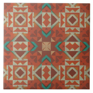 Azulejo De Cerâmica Trendy Mosaic Native American Tribe Patterno