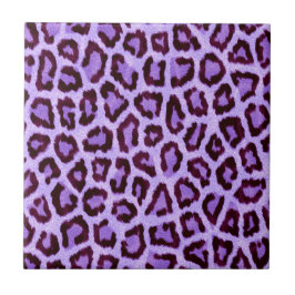Azulejo De Cerâmica Trendy Purple Leopard Patterno