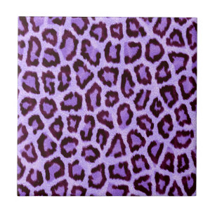 Azulejo De Cerâmica Trendy Purple Leopard Patterno