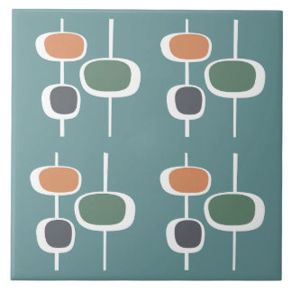 Azulejo De Cerâmica Trendy retro 60s, padrão bonito azul