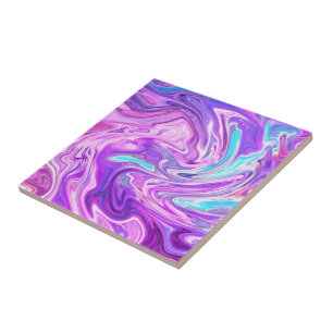 Azulejo De Cerâmica Trendy Roxo - Pedra Azul-Rosa - Abstrato