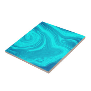 Azulejo De Cerâmica Trendy Turquoise Marble Stone - Textura de Abstrat