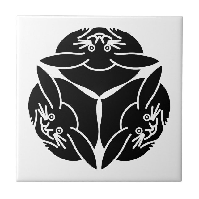 Azulejo De Cerâmica Três coelhos (Frente)