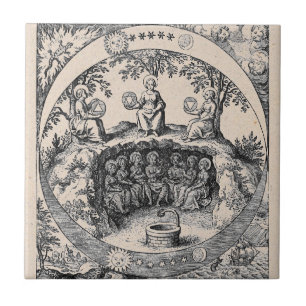Azulejo De Cerâmica Três Irmãs da Alquimia