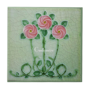 Azulejo De Cerâmica Três Rosas Rosa Thunder_Cove