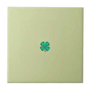 Azulejo De Cerâmica Trevo Irlandês de 4 Folhas Lucky pequeno ladrilho