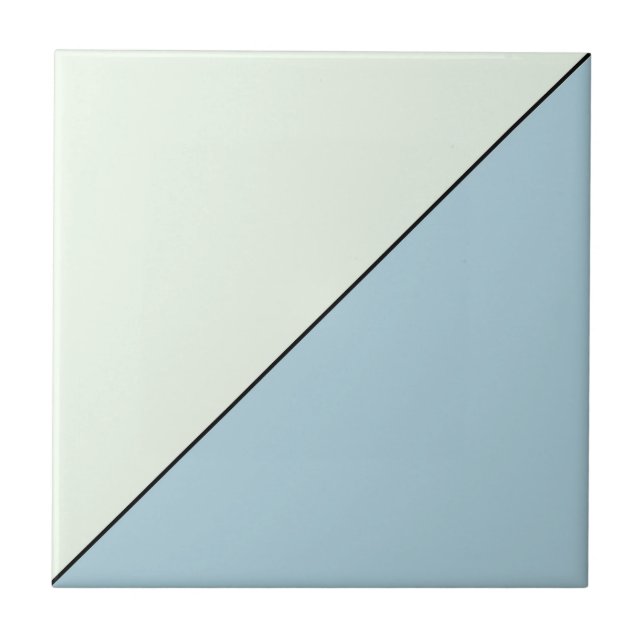 Azulejo De Cerâmica Triângulo Geométrico Abstrato Azul Moderno (Frente)