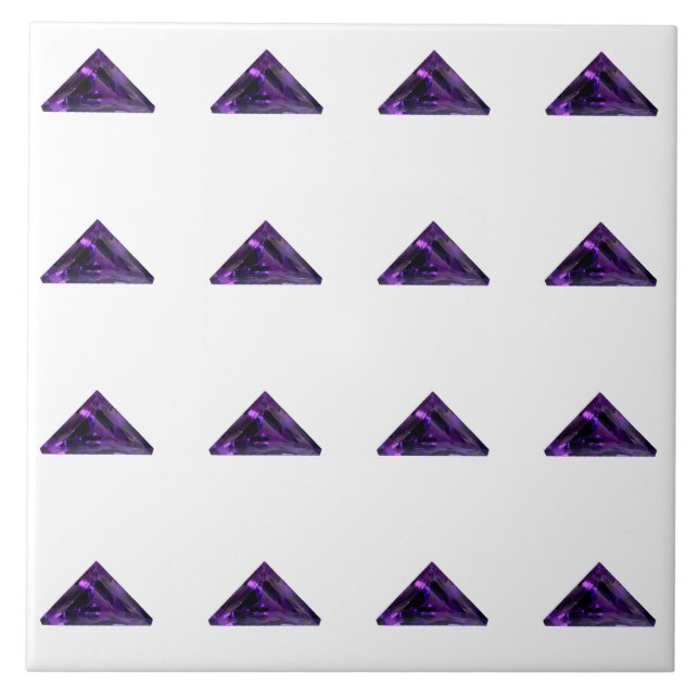 Azulejo De Cerâmica Triângulo roxo (Frente)