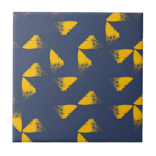 Azulejo De Cerâmica Triângulos amarelos, legal, únicos, de tendências
