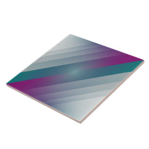 Azulejo De Cerâmica Triângulos de cinza magenta teal