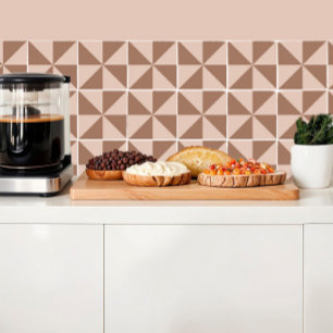 Azulejo De Cerâmica Triângulos Mocha padrão geométrico