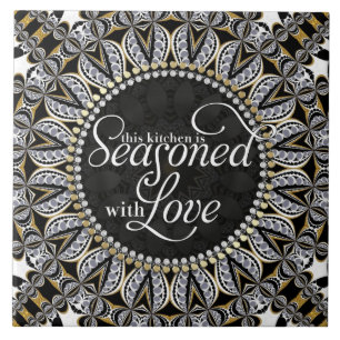 Azulejo De Cerâmica Tribal Batik Seasked com Love Home Decor Kitchen