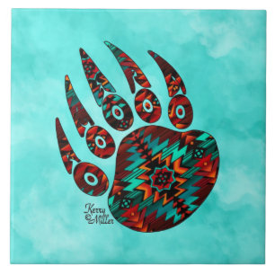 Azulejo de cerâmica Tribal Bear