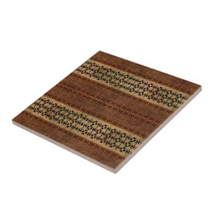 Azulejo De Cerâmica Tribal Rich Brown Mudcloth
