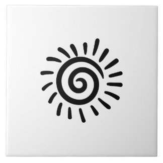 Azulejo De Cerâmica Tribal Sun