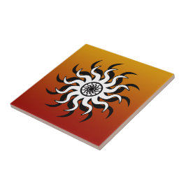 Azulejo De Cerâmica Tribal Sun Southwest Design - Mosaico Cerâmico