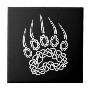 Azulejo De Cerâmica Tribal White Bear Paw