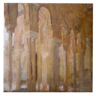 Azulejo De Cerâmica Tribunal dos Leões, Alhambra (por Henri Regnault)