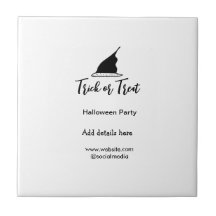 Trick ou trate o chapéu preto do Halloween w