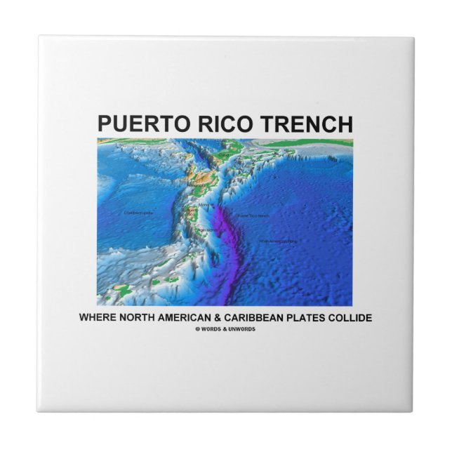 Azulejo De Cerâmica Trincheira de Puerto Rico onde caribe de (Frente)