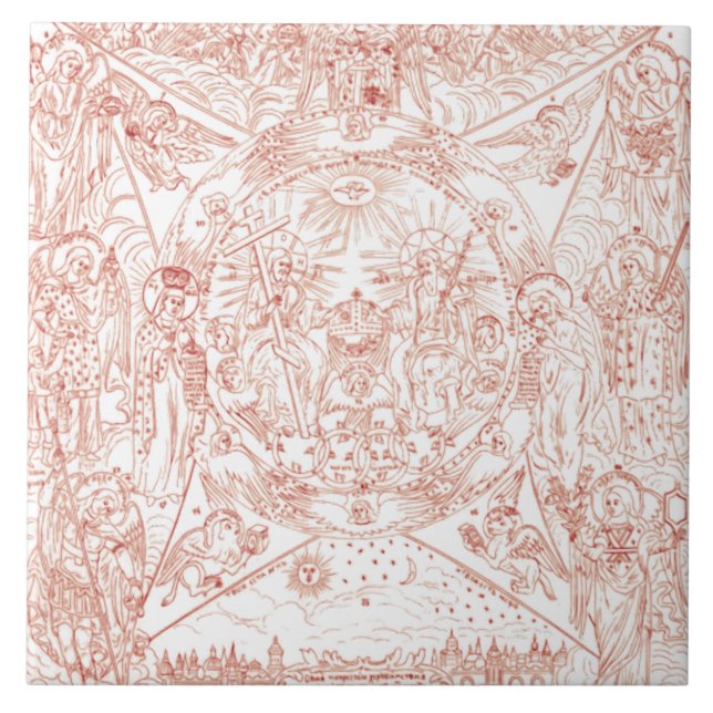 Azulejo De Cerâmica Trindade Santa em Glória (Frente)