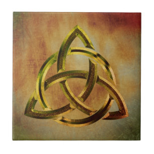 Azulejo De Cerâmica Trinity Knot Celtic Grunge Vintage