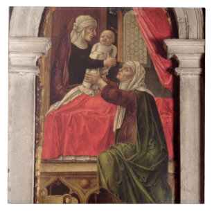 Azulejo De Cerâmica Triptych de Madonna do Misericordia, 1473