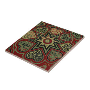 Azulejo De Cerâmica Trivet/Azulejo 'Corações Russos'