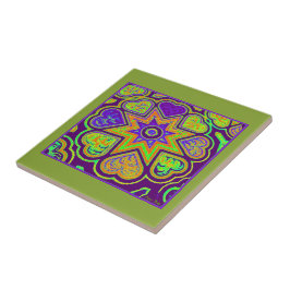 Azulejo De Cerâmica Trivet/Azulejo 'Paixão Roxo'