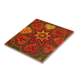 Azulejo De Cerâmica Trivet/Azulejo 'Starburst of Love'